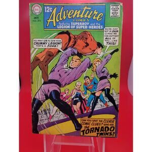 Adventure Comics # 373 DC 1968 Superboy 1st app Tornado Twins Neal Adams Key